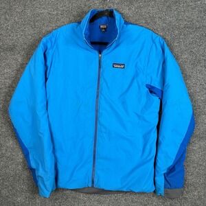 Patagonia Thermal Airshed Zip Up Jacket Blue Mens Size Medium Pockets Inside